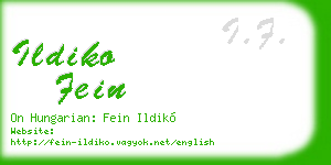 ildiko fein business card