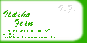 ildiko fein business card